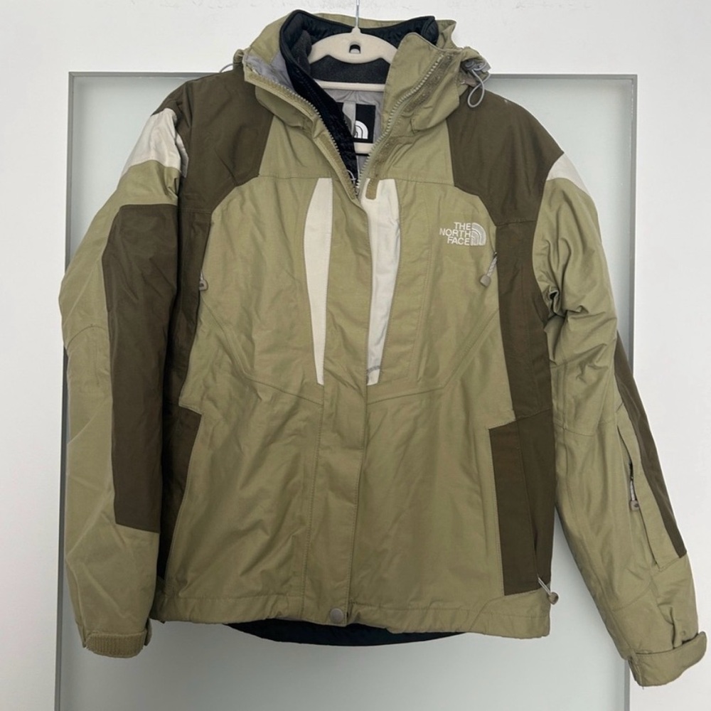 The North Face Olive and Dark Olive Colorblock Outdoor Jacket